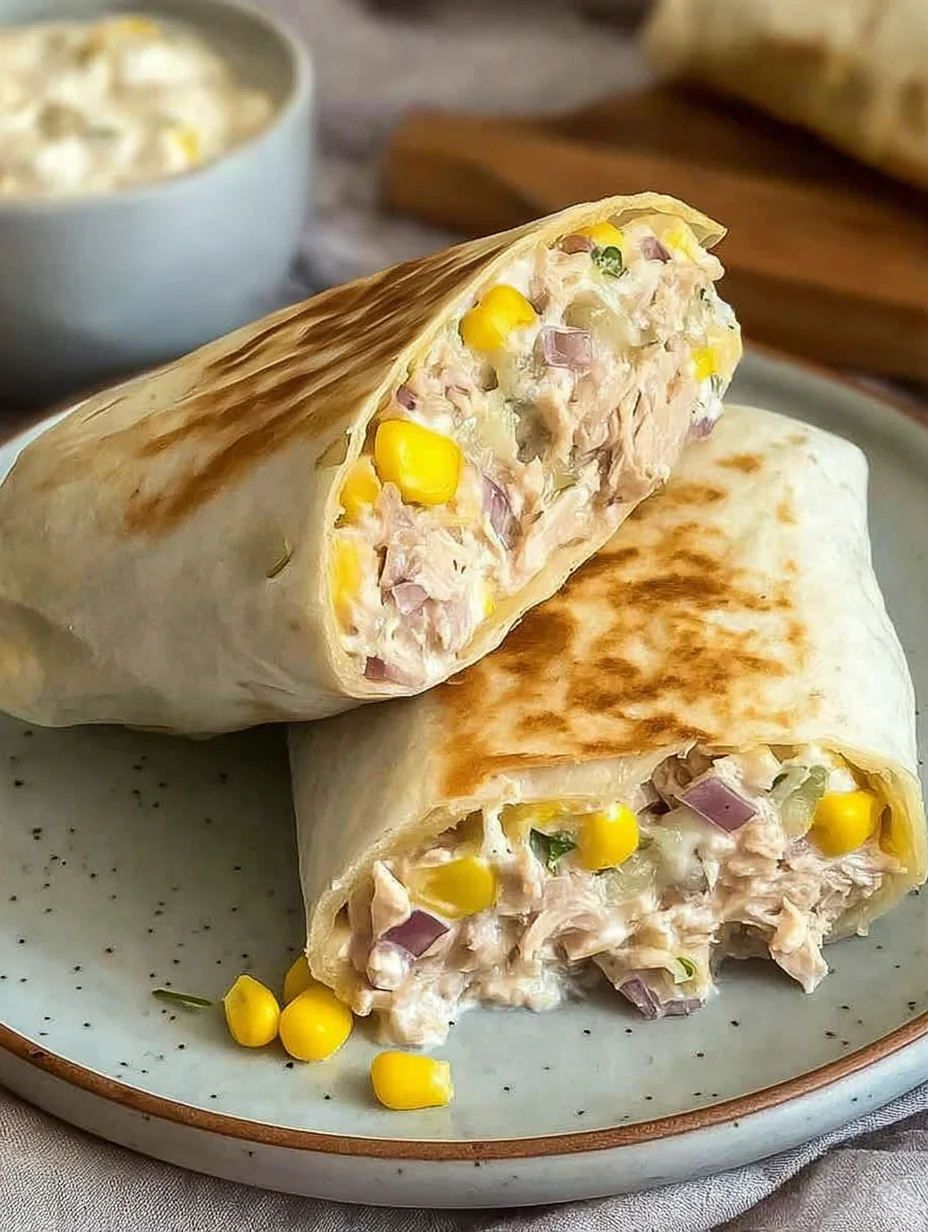 Healthy Tuna Melt Wrap