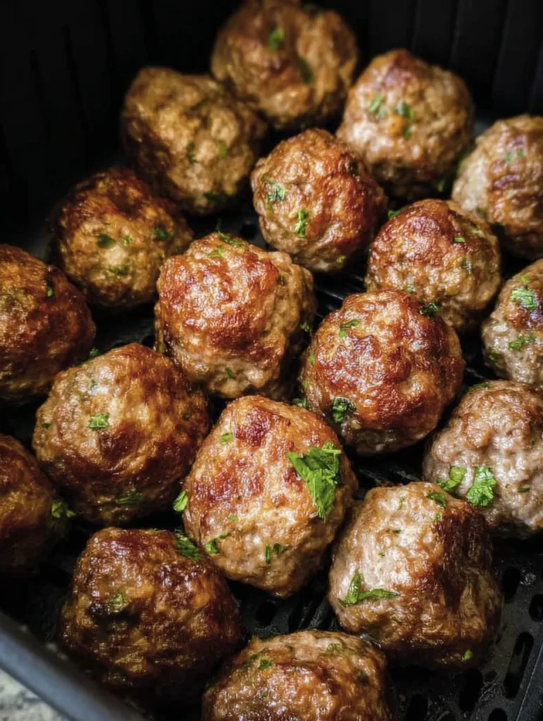 Juicy Air Fryer Meatballs