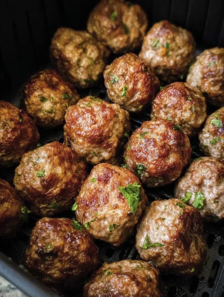 Juicy Air Fryer Meatballs