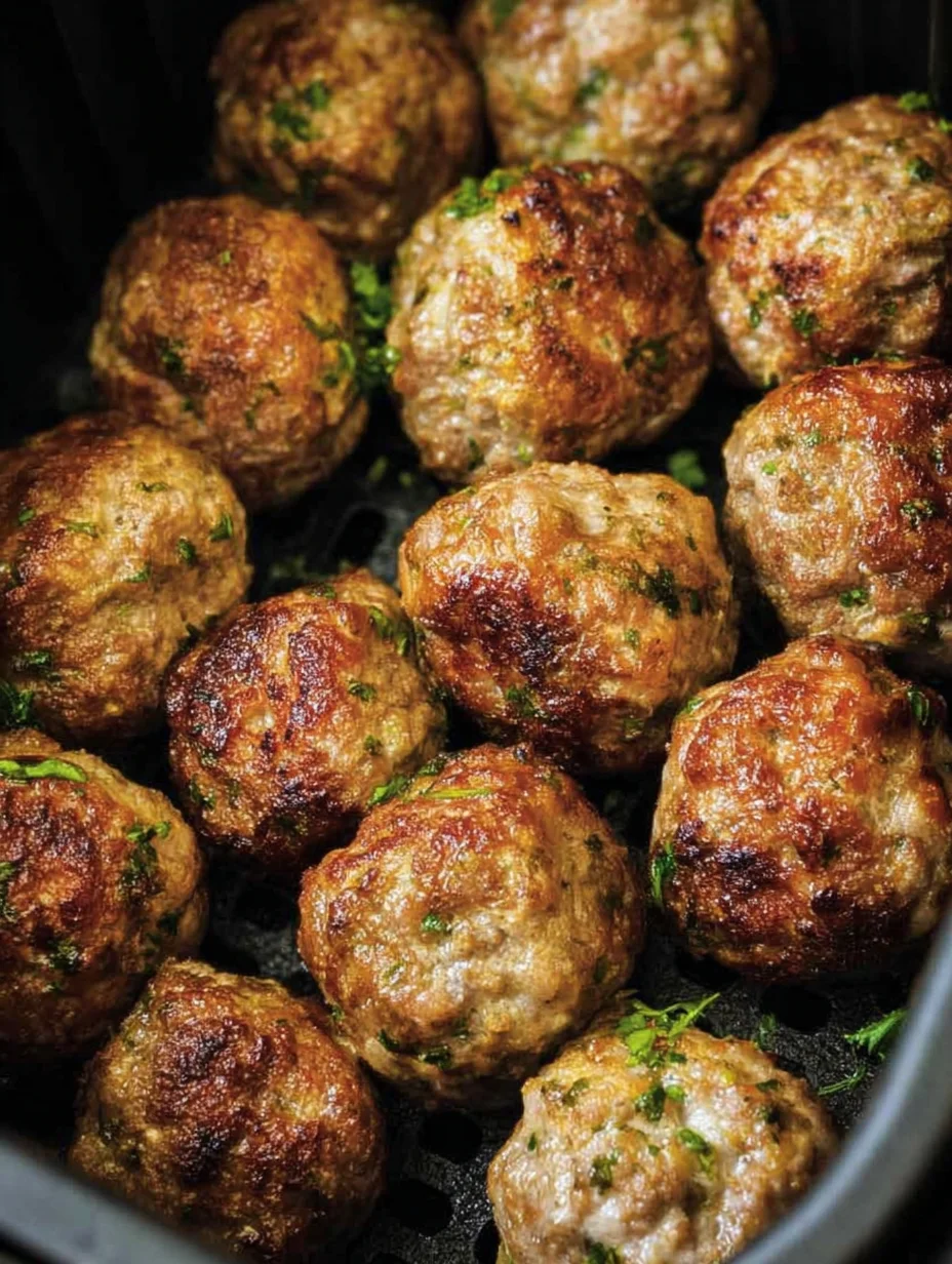 Juicy Air Fryer Meatballs