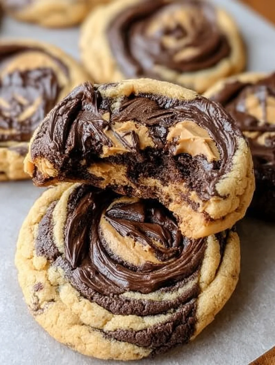 Peanut Butter Brownie Swirl Cookies