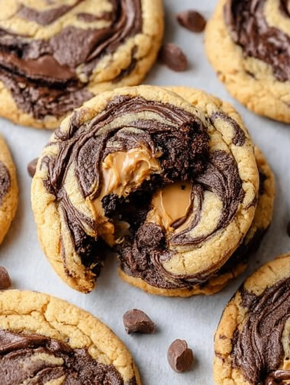 Peanut Butter Brownie Swirl Cookies