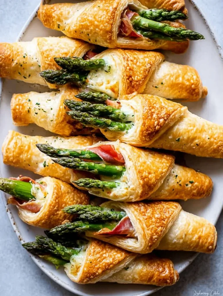 Prosciutto Asparagus Puff Pastry Bundles