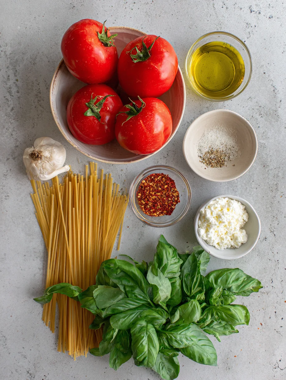 Roasted Tomato and Garlic Ricotta Pasta
