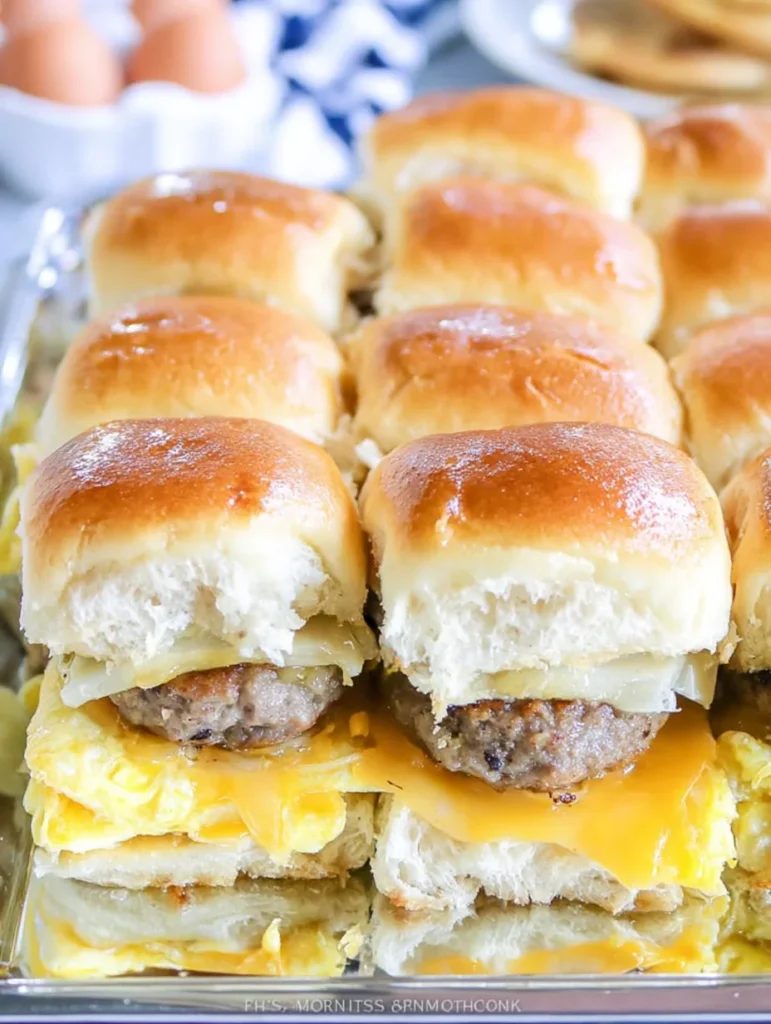 Sausage Egg and Cheese Breakfast Sliders