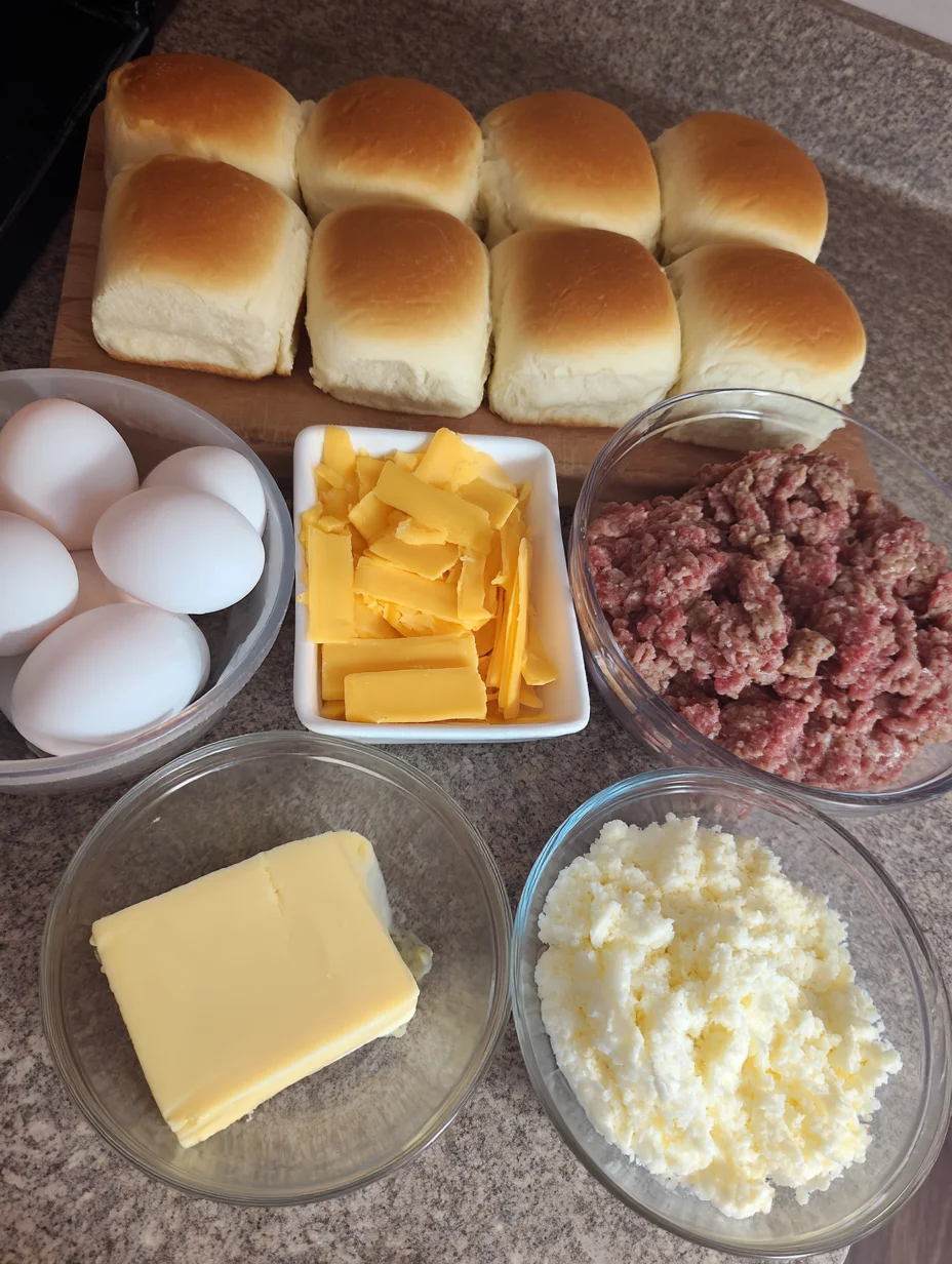 Sausage Egg and Cheese Breakfast Sliders