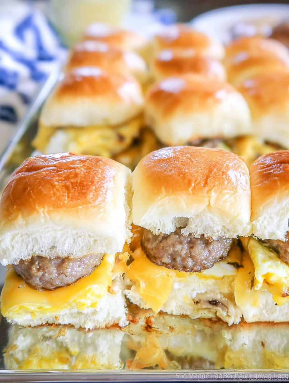 Sausage Egg and Cheese Breakfast Sliders
