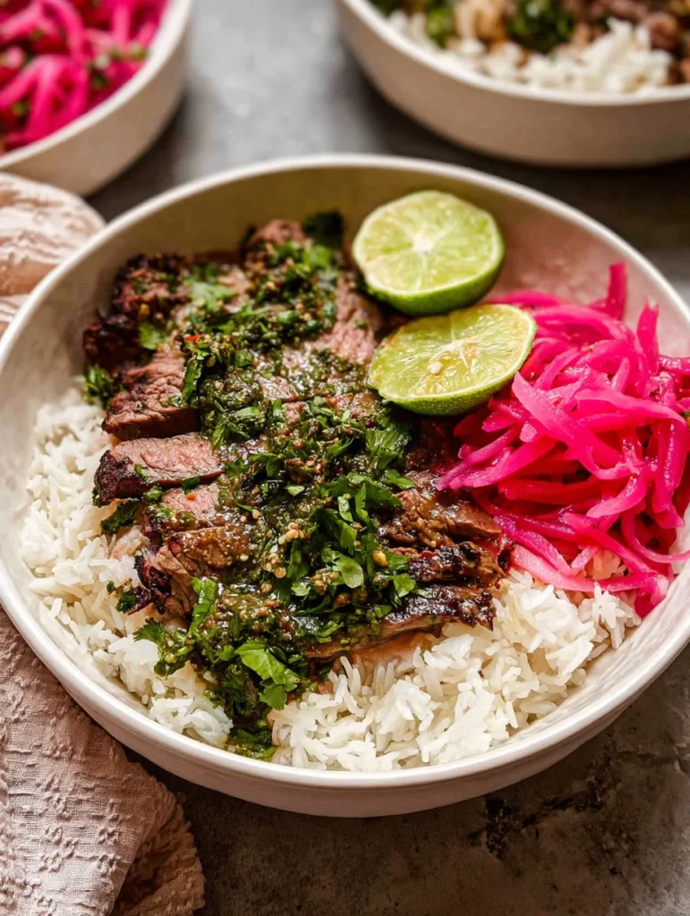 Skirt Steak Rice Bowls