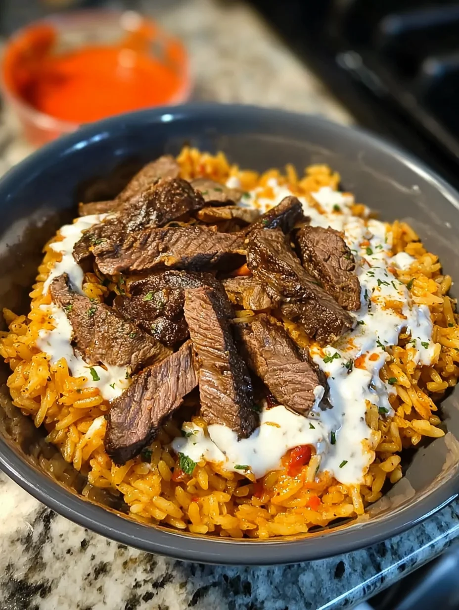Steak Queso Rice