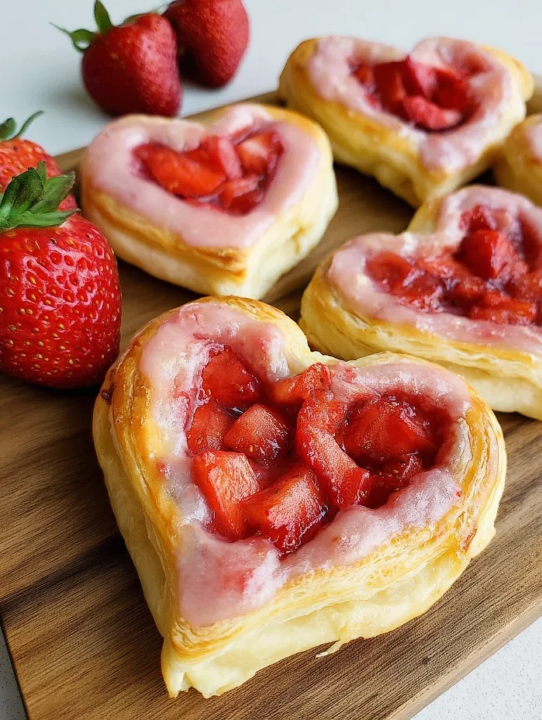 Strawberry Cream Cheese Heart Danishes