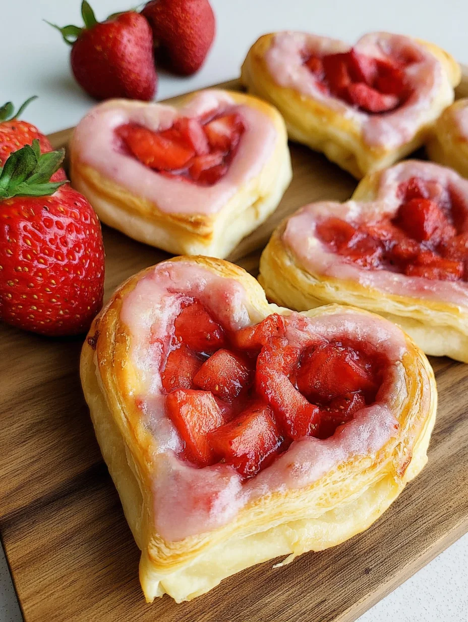 Strawberry Cream Cheese Heart Danishes