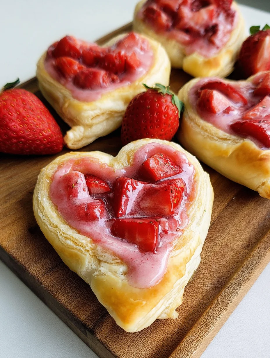 Strawberry Cream Cheese Heart Danishes