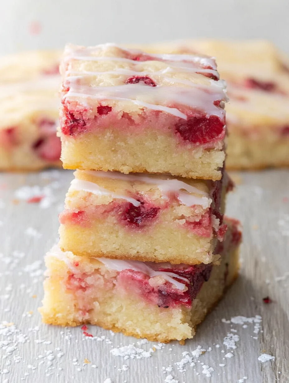 Strawberry Lemon Blondies