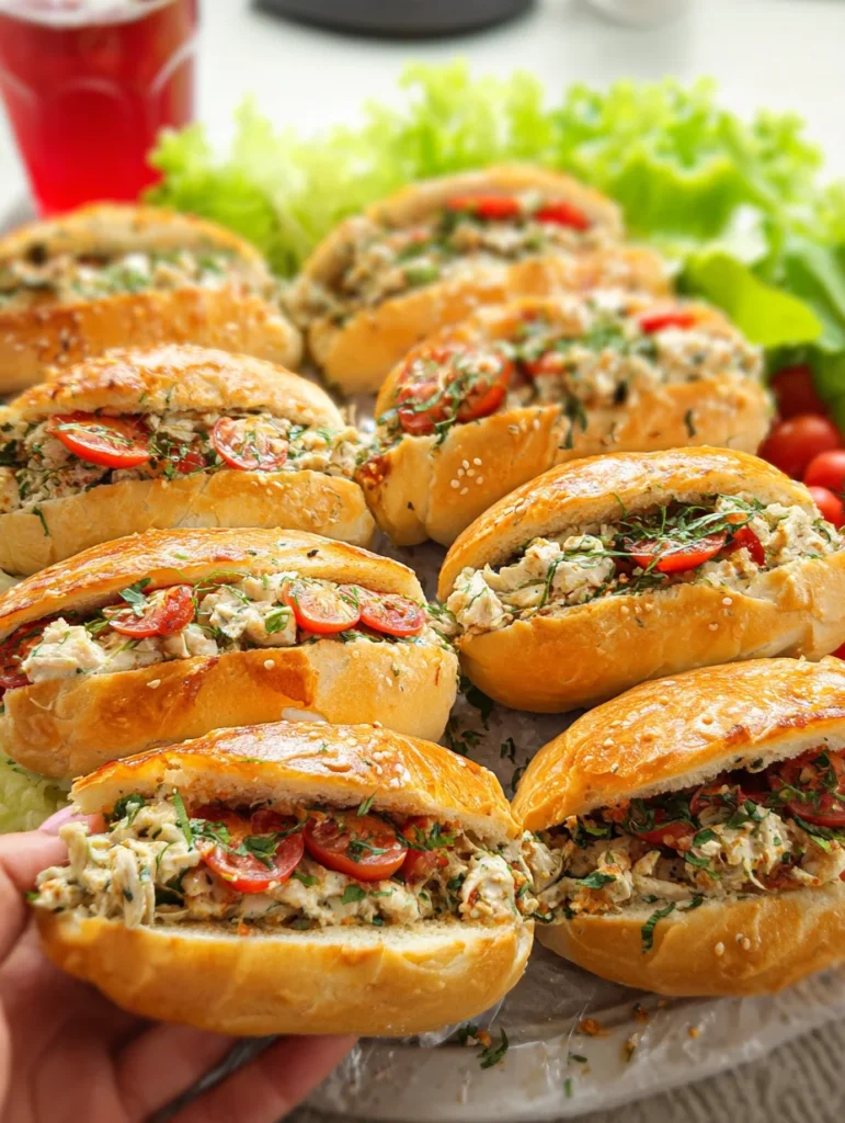 Tomato Buns with Chicken Salad