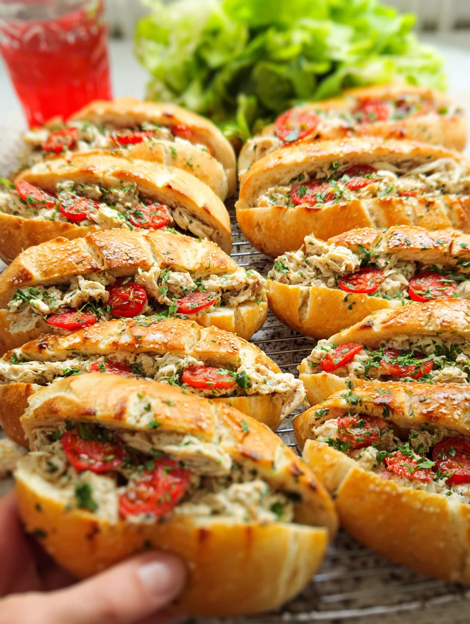 Tomato Buns with Chicken Salad