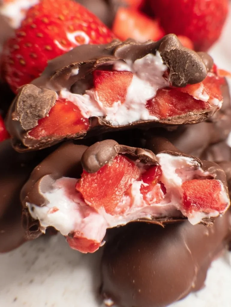 Chocolate Strawberry Yogurt Clusters