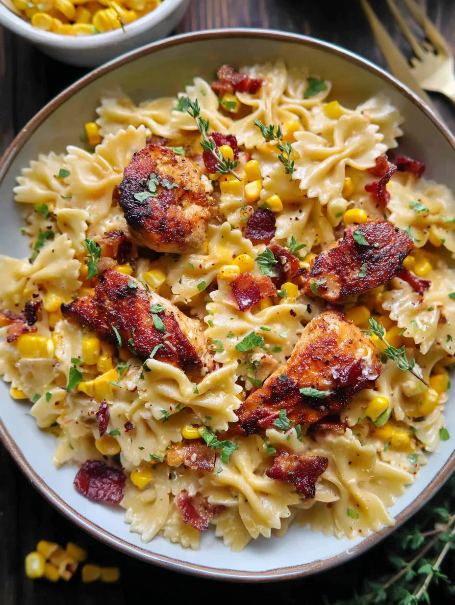 Creamy Chicken and Corn Pasta