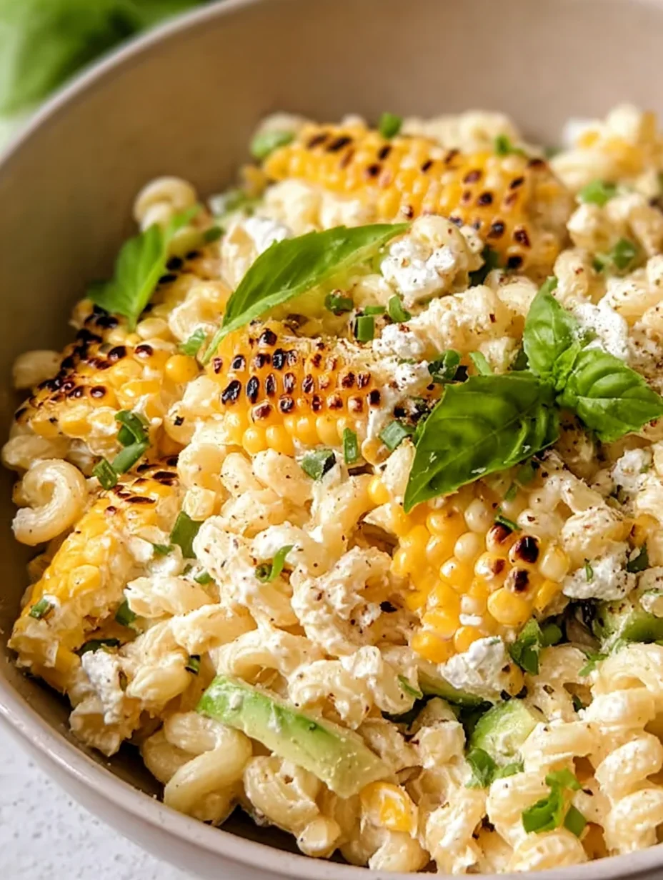 Creamy Street Corn Pasta Salad