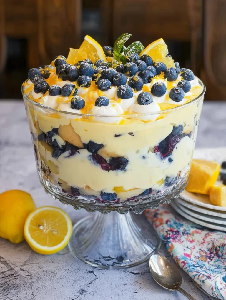 Easy Lemon Blueberry Trifle