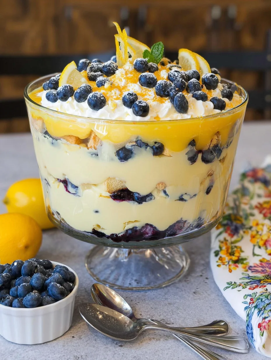 Easy Lemon Blueberry Trifle