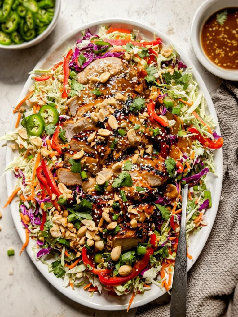 Sesame Chicken Cabbage Crunch Salad