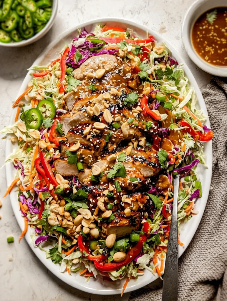 Sesame Chicken Cabbage Crunch Salad