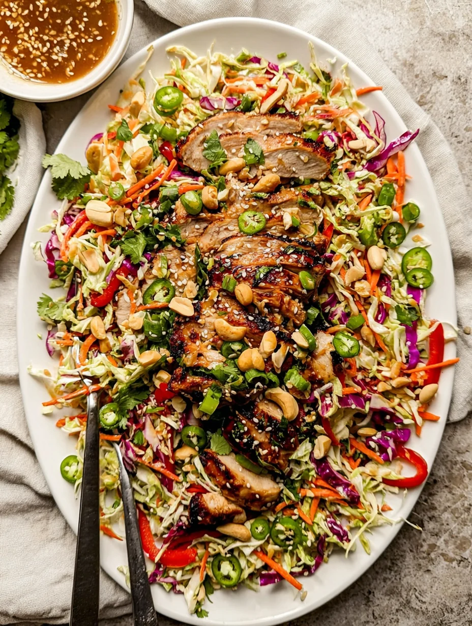 Sesame Chicken Cabbage Crunch Salad