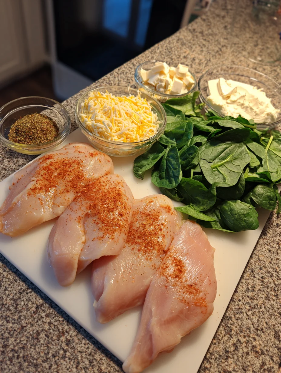 Spinach Stuffed Chicken Breasts