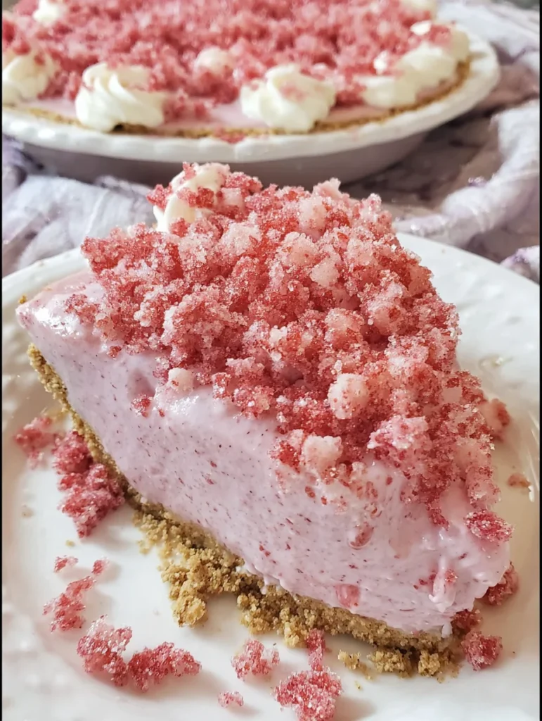 Strawberry Shortcake Freezer Pie