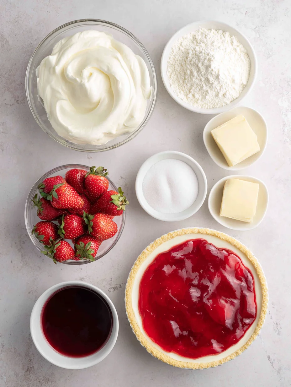 Strawberry Shortcake Freezer Pie