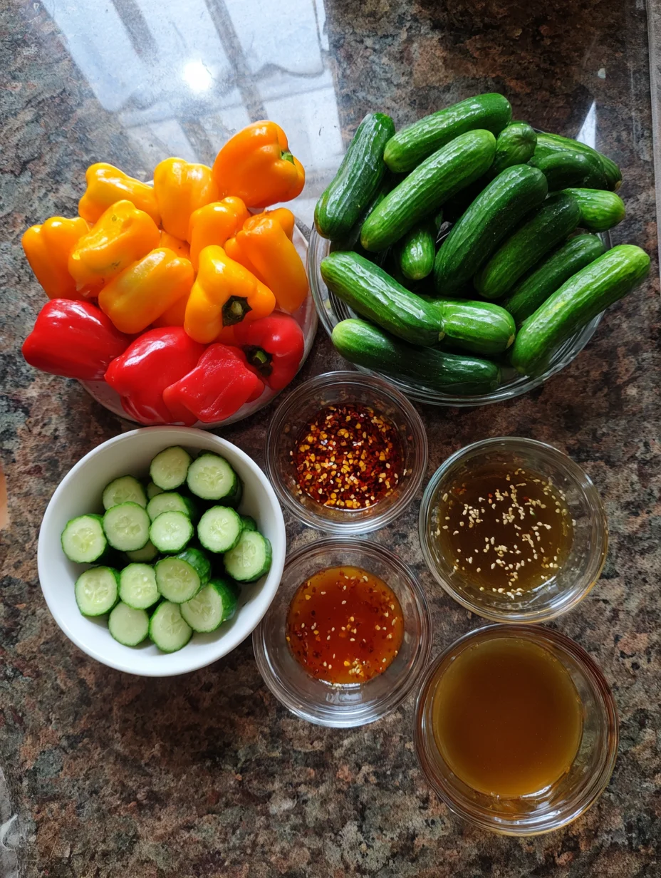 Viral TikTok Cucumber & Bell Pepper Salad