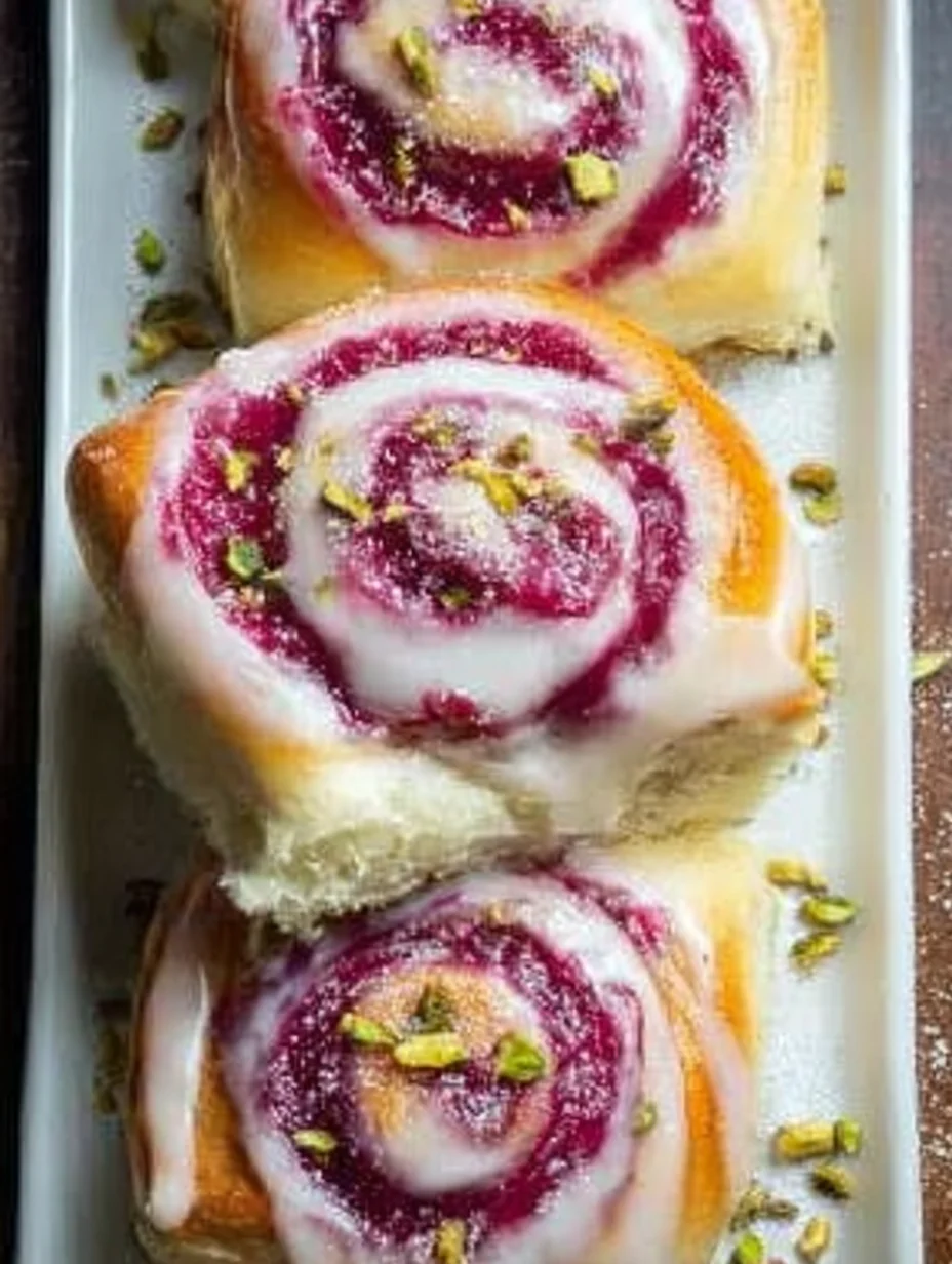 Raspberry and Rose Cheesecake Buns