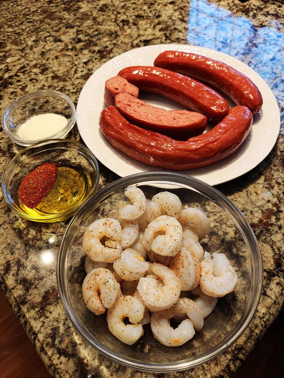 Sausage and Shrimp Kabobs